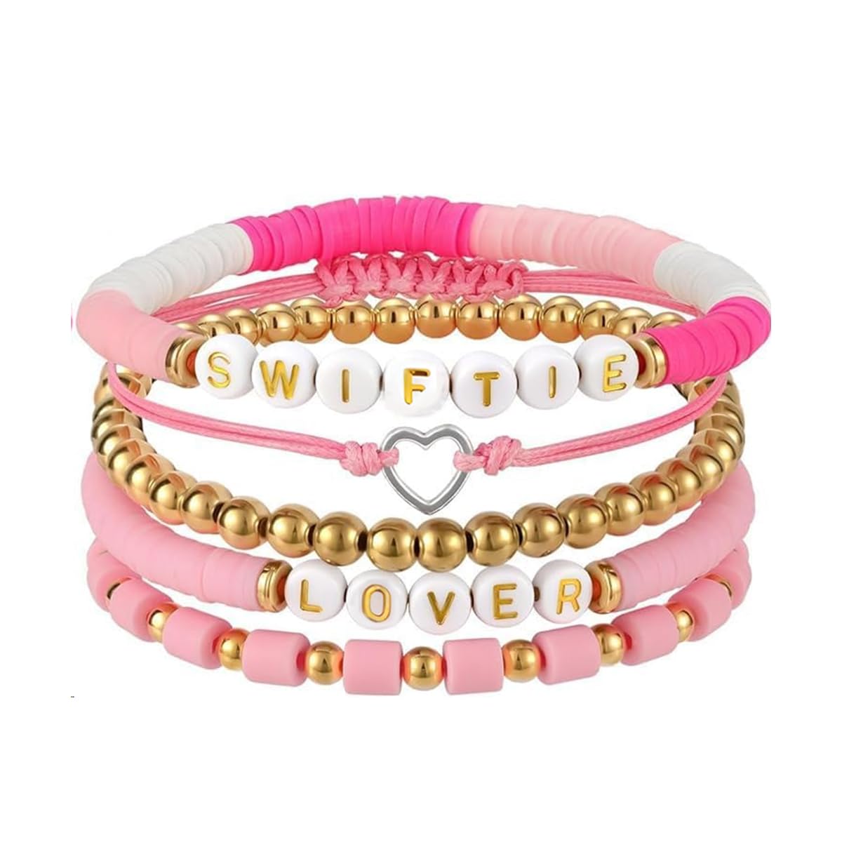 SANNIDHI Taylor Bracelet for Woman Layered Clay Beads Bracelets for Women Teens Girls Taylor Letter Merch Bracelet Kit Swifties Fans Gifts Elastic Stackable Y2K Aesthetic Bracelet SANNIDHI Taylor Bracelet for Woman Layered Clay Beads Bracelets for Women Teens Girls Taylor Letter Merch Bracelet Kit Swifties Fans Gifts Elastic Stackable Y2K Aesthetic Bracelet